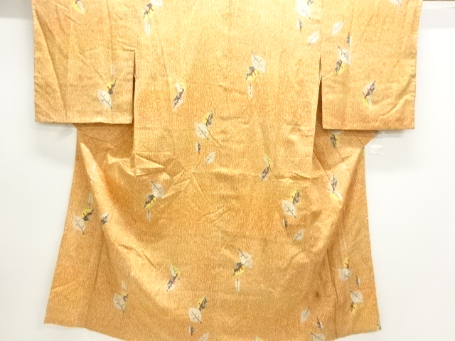 JAPANESE KIMONO / ANTIQUE JUBAN / TREE LEAVES